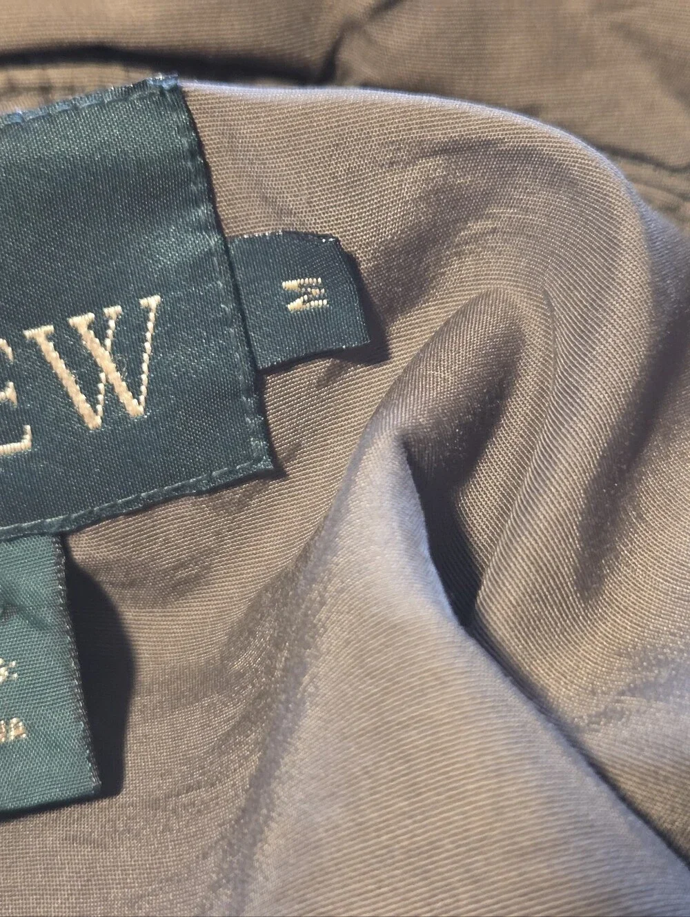 Vintage J Crew Military Brown Hooded Nylon Field Utility Jacket Coat Men's M